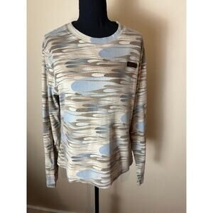 womens Harley-Davidson Y2K Long Sleeve T-Shirt Neutral Flames Large Slim Fit